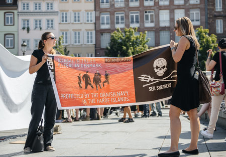 STRASBOURG, FRANCE - AUG 22, 2015: Marine conservation non-profit organization Sea Shepherd...