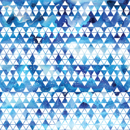 Galaxy seamless pattern with triangles and geometric shapes. trendy illustration.のイラスト素材