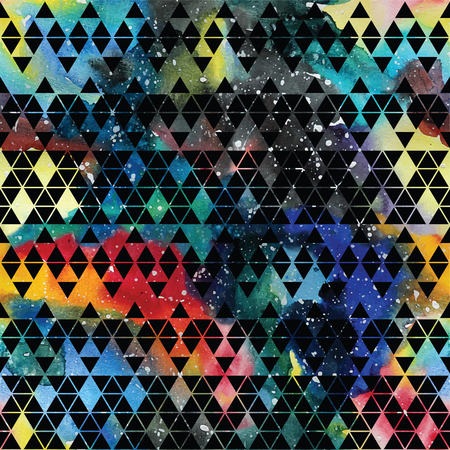 Tribal galaxy seamless pattern. trendy illustration.のイラスト素材