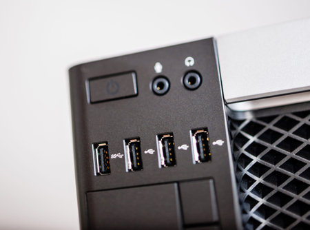 Front USB ports on powerful computer
