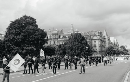 STRASBOURG, FRANCE - JUN 25: Members of Turkey's Alevi community protesting denouncing the evolution...