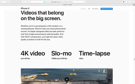 PARIS, FRANCE - SEP 12, 2017: Apple Computers website on Safari Browser showcasing latest Apple...