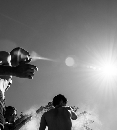 STRASBOURG, FRANCE - JUN 10, 2017: Black and white LGBT Gay pride parade in France - black and whtieのeditorial素材