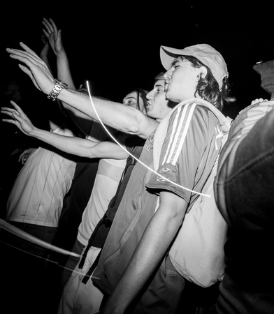 STRASBOURG, FRANCE - JULY 10, 2018: Happy ambiance on Central Place Kleber after the victory of France qualify for the final of the 2018 FIFA World Cup after their victory over Belgium 1-0のeditorial素材