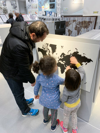 Paris, France - Dec 1, 2018: Busy atmosphere inside IKEA furniture store with customers choosing the...