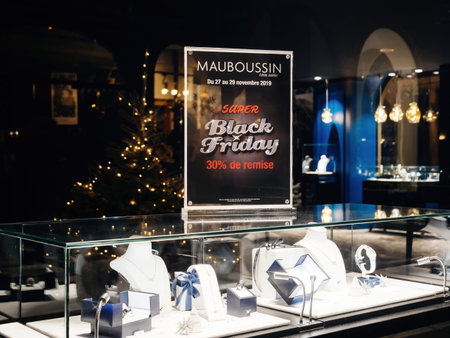 Jewelry store Mauboussin with Super Black Friday 30 percentのeditorial素材