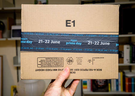 Parcel Amazon Prime Day on 21-22 June biggest e-commerce event worldwideのeditorial素材