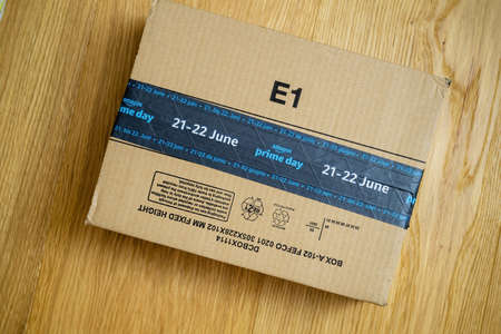 Parcel Amazon Prime Day on 21-22 June biggest e-commerce event worldwideのeditorial素材