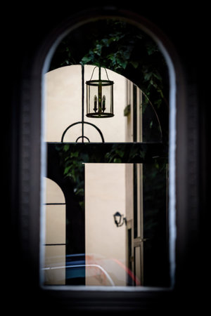 Beautiful pendant light in large vintage luxury home