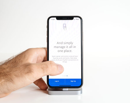 iPhone and Paypal App applicaiton during the log in process