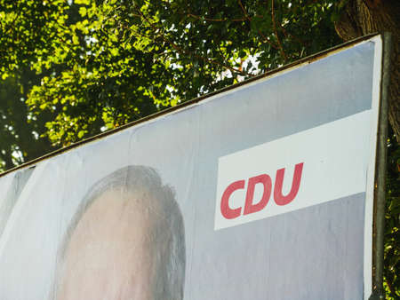 large election posters with the chancellor candidates of CDU with Armin Laschetのeditorial素材
