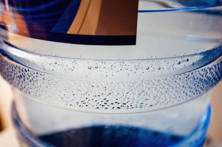 Close-up macro shot of office water coolerの写真素材