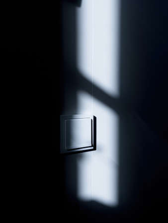 Luxury bathroom ceramic wall with protected plug with white plastic cap ip65の写真素材