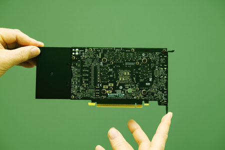 Circuit board ew GPU Nvidia Quadro RTX 4000 RTX 5000 6000のeditorial素材