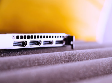 latest Nvidia RTX A4000 Ampere workstation professional video caのeditorial素材