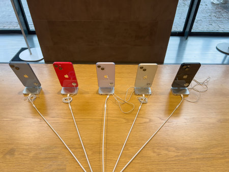 View from above of the Apple Computers iPhone 14