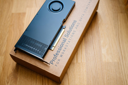 Professional Solutions for workstation and data centers video cardの写真素材