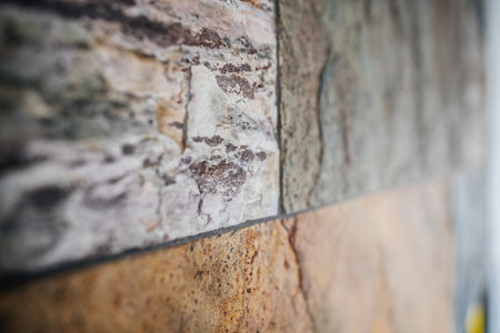 Close-up of slate in luxury modern bathroomの写真素材