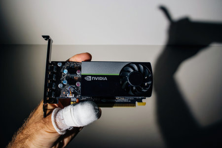 NVIDIA T600 video card with NVIDIA Turing GPU cores - showing the active cooling