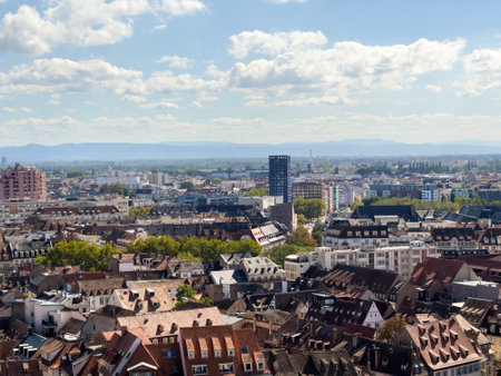 Aerial View of Traditional Strasbourg Cityscapeの写真素材
