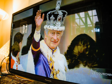 Witnessing History: Charles Iii and Camillas Coronationのeditorial素材