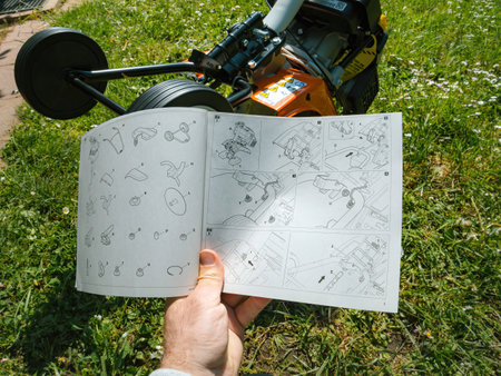 Assembling a Stihl Mh 585 Tiller: Step-by-Step.のeditorial素材