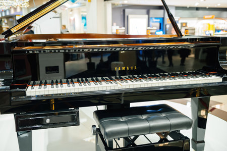 Modern digital piano technology for musical performanceのeditorial素材