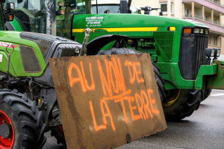 Agriculture Protest in Strasbourgのeditorial素材