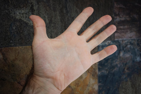 Open Male Handの写真素材