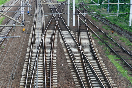 Railroad tracksのeditorial素材