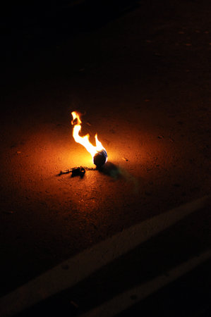 Ball of fire dropped by the fakir