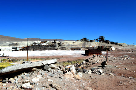 Industrial plant where sulfur was processed before being transferred to the Caipe train station....