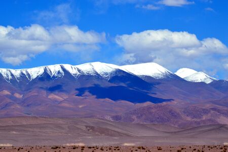 Cachi mountain range, with the famous snowy from Santa Rosa de los Pastos Grandes, Salta, Argentinaの写真素材