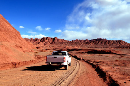 The color and the force of nature in the desert of the devil, Tolar Grande, Salta, Argentina
