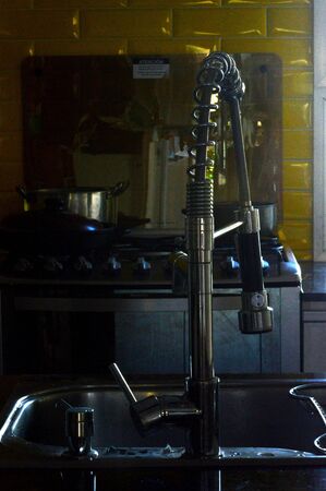A clean and disinfected kitchen is essential to prepare healthy food in the quarantine due to the coronavirus COVID 19の写真素材