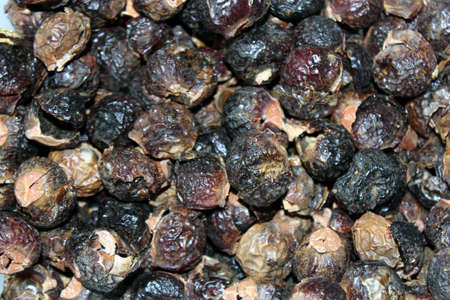 Semiprecious stones on a table with white backgroundの写真素材