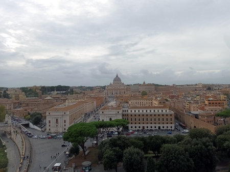 Aerial View of Vatican City and St. Peter's Basilicaの写真素材