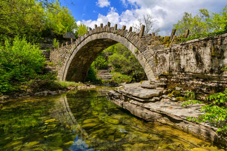 Ancient Bridge in Zagori, Greeceの写真素材