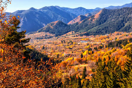 Beautiful autumn landscape, Rhodope mountains, Bulgariaの写真素材