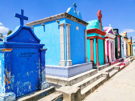 Amazing colorful cemetery in Chichicastenango, Guatemalaの写真素材