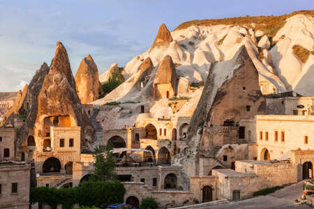 Rocky houses in unbelievable rocky nature of Cappadocia, Turkeyの写真素材