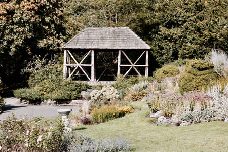 Large wooden bower house in publick park. Richmond, London.の写真素材