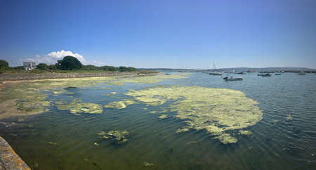 Summer concept. Boats on the water in England. Sea side photography.の写真素材