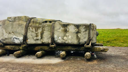 Big stones in Stonehenge. England, Salisbury.の写真素材