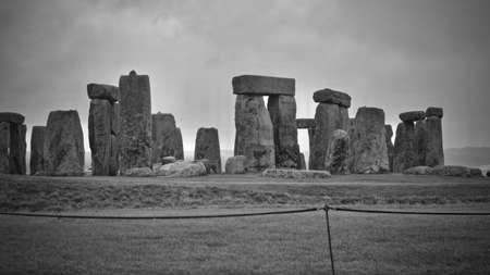 Big stones in Stonehenge. England, Salisbury.の写真素材