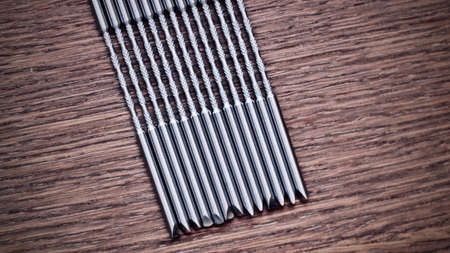Clavitherapy method steel nails. Naturo therapy.の写真素材