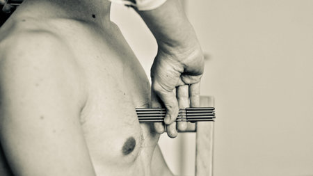 Clavitherapy method steel nails. Naturo therapy.の写真素材