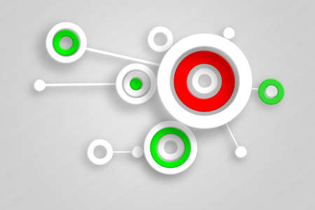 Abstract red and green circles illustrationsの写真素材