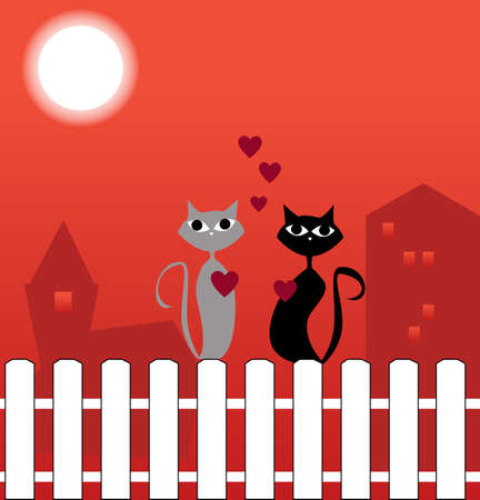 Cats in loveの写真素材