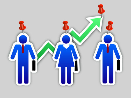 Business people collage pinのイラスト素材